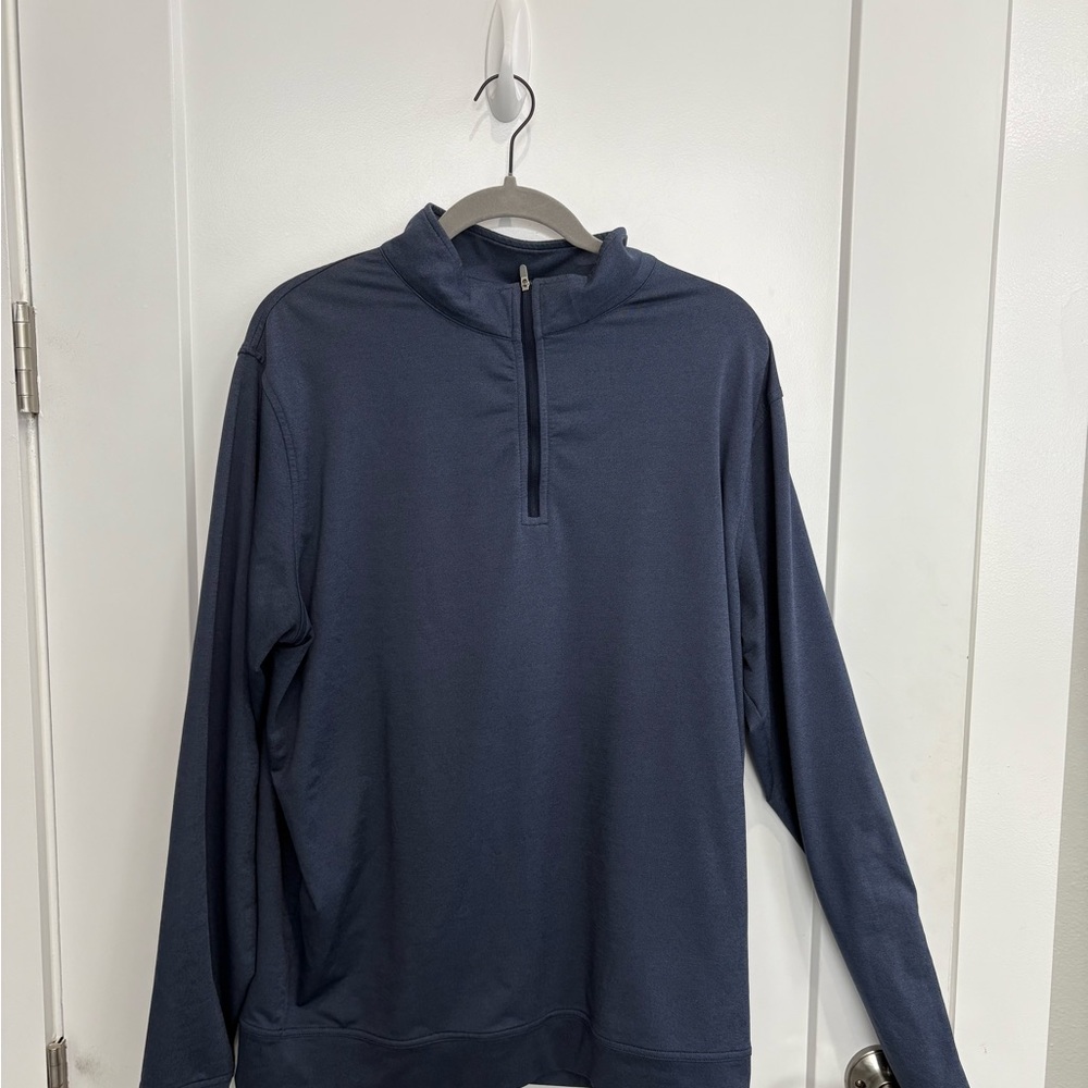 Peter Millar Steel Blue Quarter-Zip Pullover